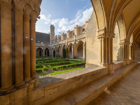 Royaumont Abbey, in Asni&egrave;res‑sur‑Oise, France,  Gothic Cistercian monastery with for serene gardens and Cloister
