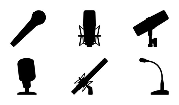 Microphone Silhouettes Collection