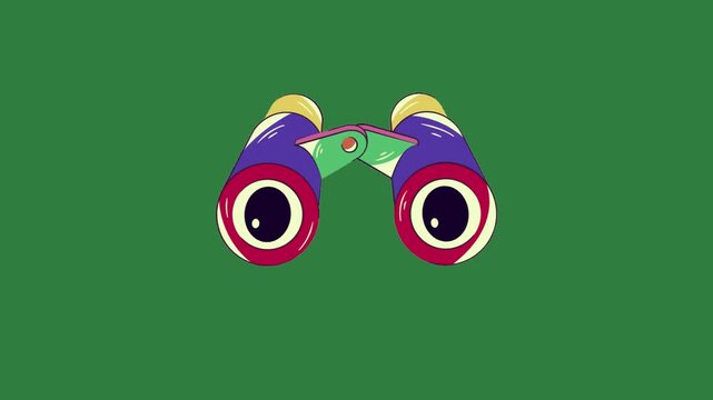 A green background with an image of pair eyes and eyeballs glasses on it green screen  frame style depth gesture creative motion design figure emotion cartoonish
