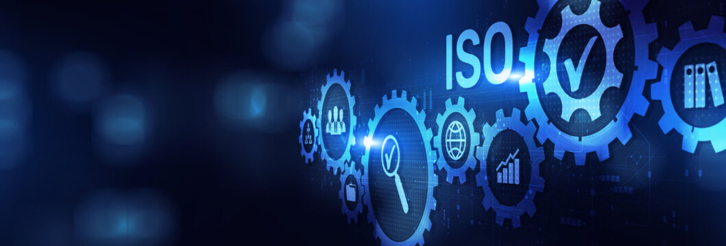 ISO International Standards for Quality and Compliance on a Wide Banner, Business and Technology Concept.
