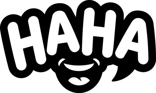 Haha Speech Bubble Graphic Design Element