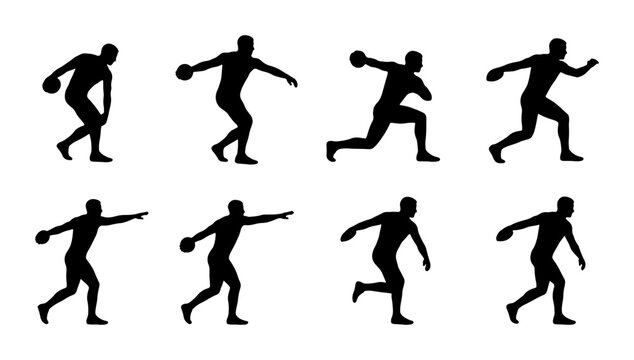Discus Thrower Silhouette Sequence