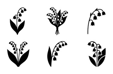 Lily of the Valley Flower Icons © Aslam