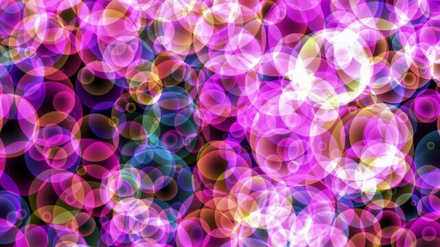 Animation of colorful iridescent bubbles exploding and floating on a green screen.Flying water bubbles green screen motion graphics.Soap air bubbles texture on chroma key green screen background.