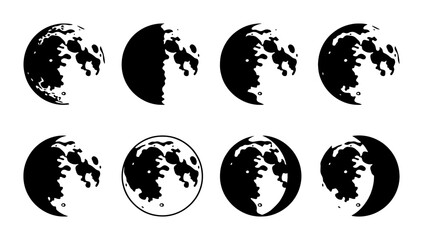 Moon Phases Cycle Illustration © Nusrat
