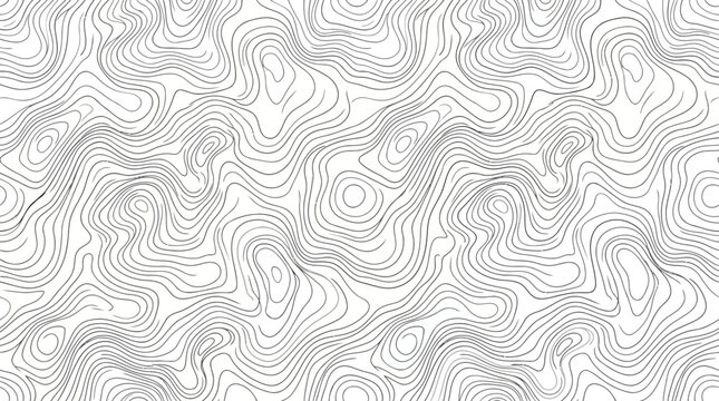 Topographic map pattern with contour lines for geography and cartography themes abstract terrain relief background seamless wavy lines texture for navigation and outdoor adventure landscape design.