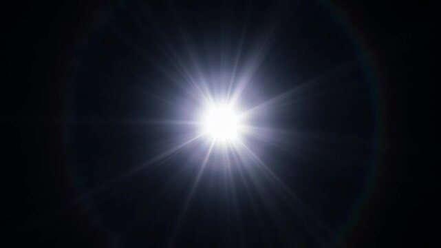 Radiating White Light Explosion - Star Bloom
