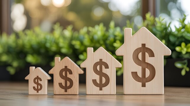 Growing real estate market with rising house prices and increasing property value