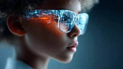 Young Scientist in Laboratory with Futuristic Inventions AI Robots Holographic Formulas and Glowing Technology Inside Silhouette Cinematic Sci-Fi Realism   © piai