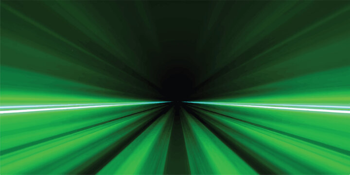 Bright green light streaks speed tunnel background with abstract background light effect motion blur speed lines energy glowing lines trails abstract futuristic