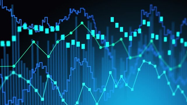 Stock market graph showing, Invest index global economic investment strategy, forex financial  currency exchange, business growth trend, and modern technology innovation concept