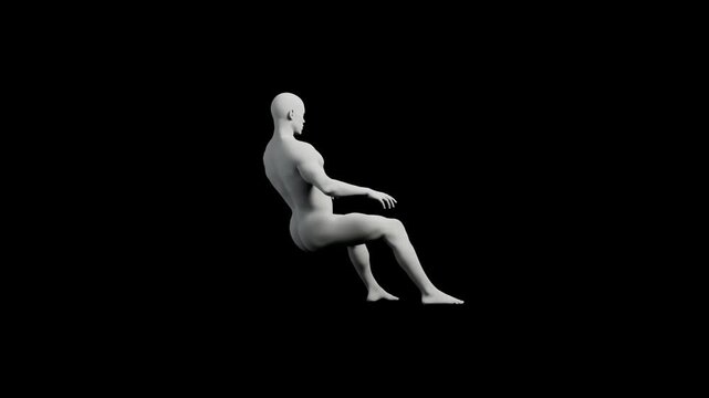 Mannequin figure standing front view