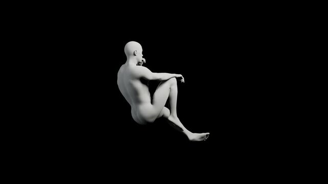 Serene mannequin in meditation pose