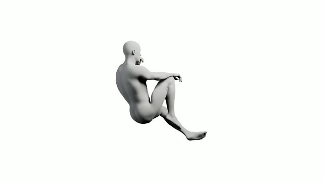 Serene mannequin in meditation pose