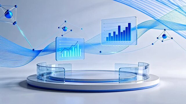Abstract data visualization with charts
