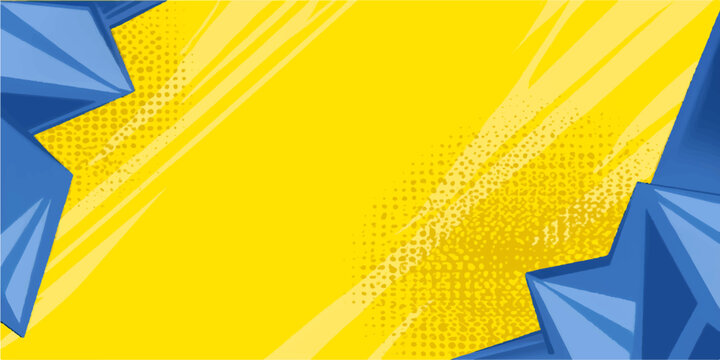 Abstract blue and yellow background with digital wave lines and halter dot texture illustration for business banner design