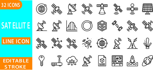Satellite icons represent global communication systems and advanced space exploration technology. © Hasal