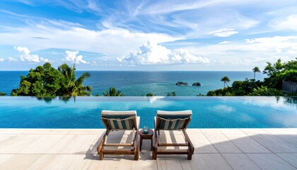 Fototapeta premium Azure tranquility and coastal serenity
