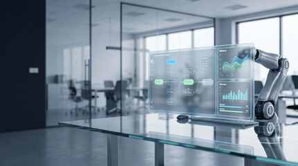 Obraz premium Digital automation solutions for enhancing business efficiency