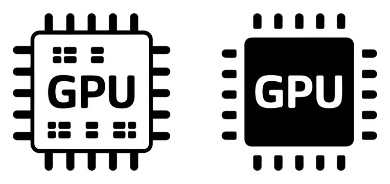 cpu gpu processor vector icon