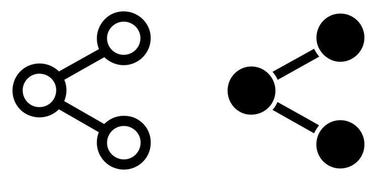 share link button icon set vector