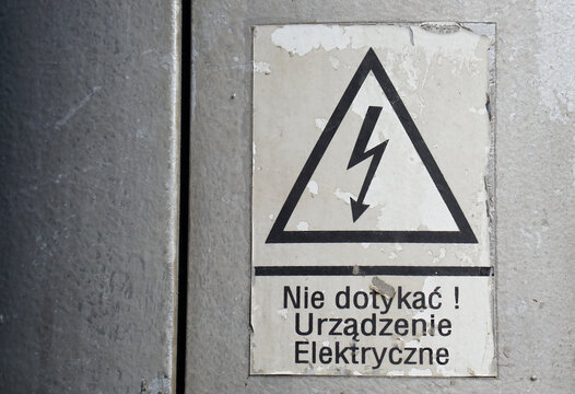 Ostrzeżenie. Nie dotykać! Urządzenie elektryczne