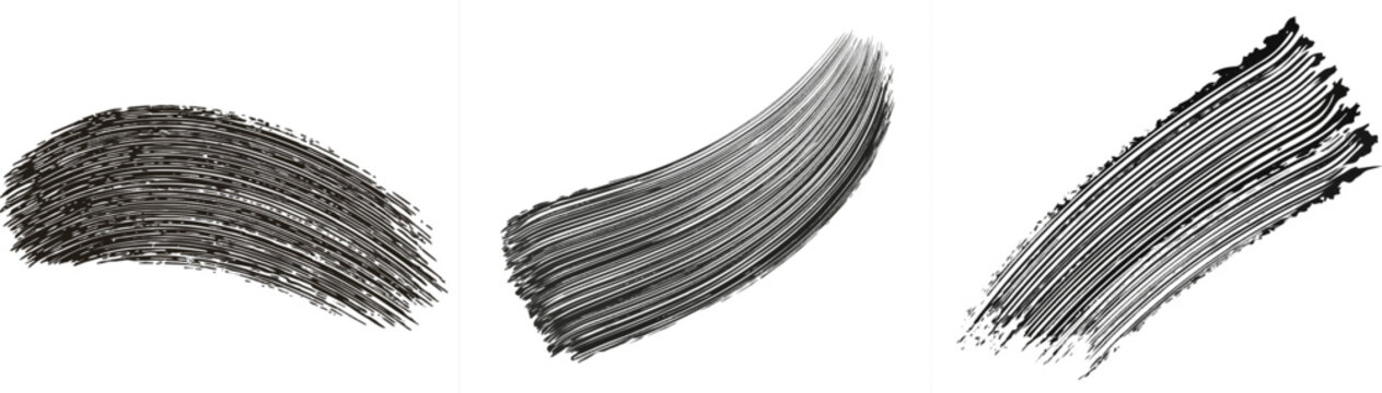 A wide, deep obsidian black paint drag with corrugated cardboard edges stands out against a pristine white background, showcasing rugged parallel lines and high-contrast boundaries ideal for