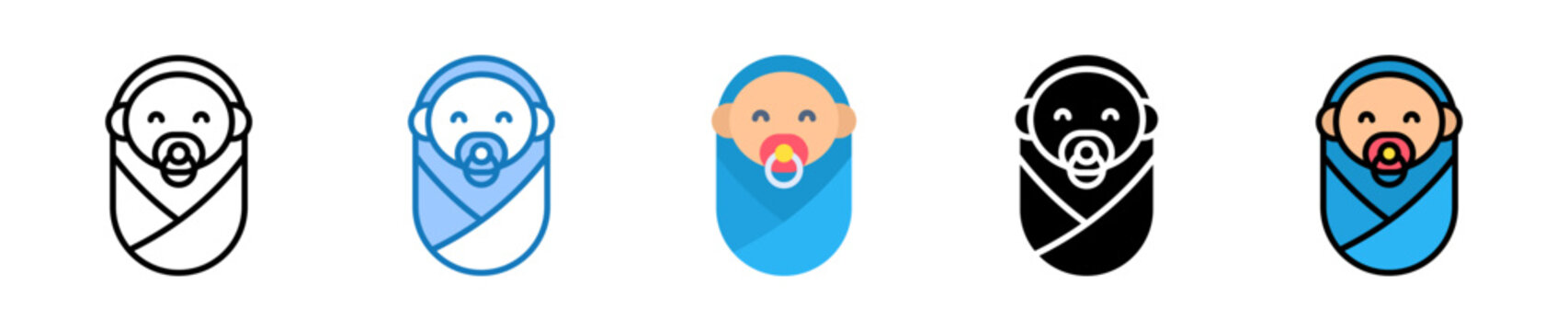 Infant multiple style icons set design vector illustration. 