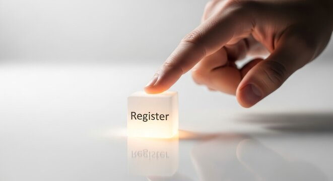 Le doigt appuie sur le bouton d'enregistrement lumineux, concept d'enregistrement ou d'action