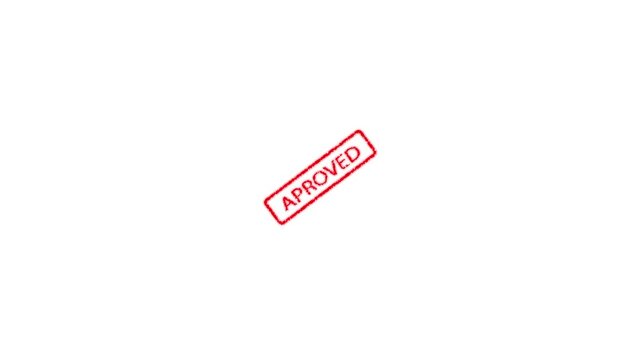 Red approved stamp typo imprint on white background. Approved rubber stamp error symbol for corporate paper document validation. Digital approved stamp for text error.