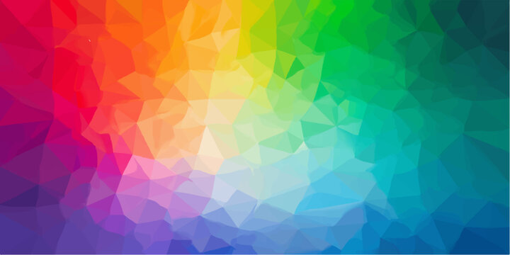 Abstract Colorful Geometric Triangle Mosaic Background with Blue Pattern Design