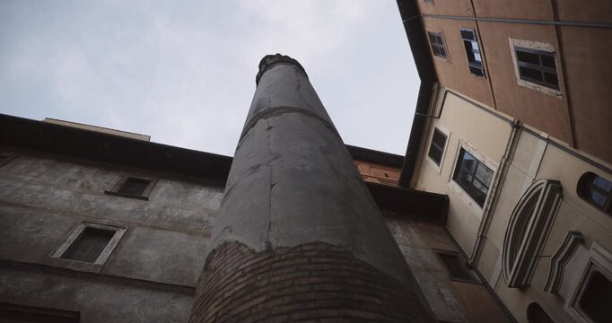 The Column of the ancient "Odeon Theater" in Rome