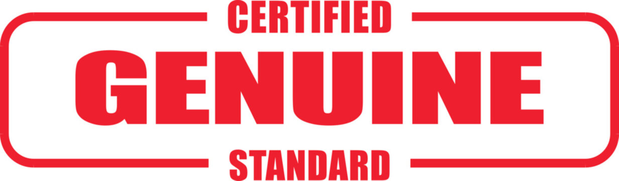 Genuine Certified Standard Rubber Stamp