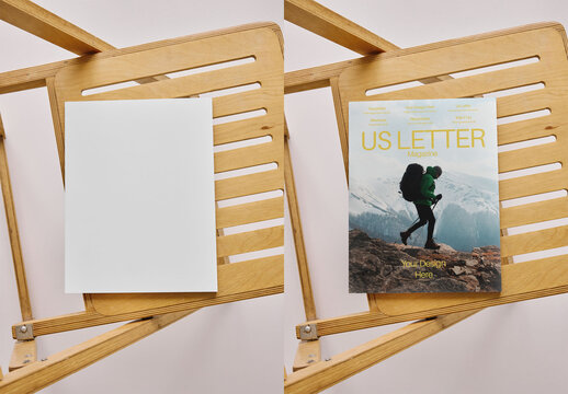 Mockup Of Customizable Us Letter Magazine