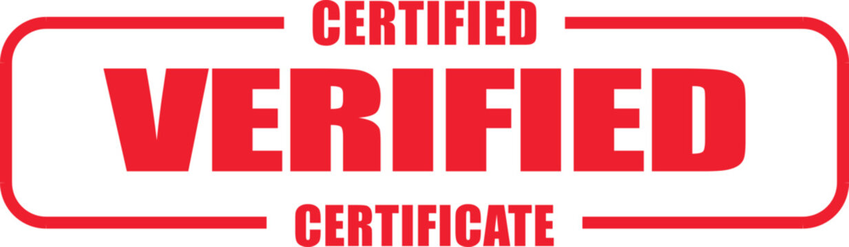 Certified Verified Certificate Rubber Stamp Guarantee Seal