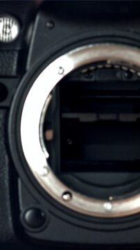 Operation of camera matrix shutters. Filmed on a high-speed camera at 1000 fps. High quality FullHD footage