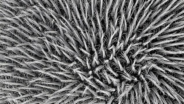 Gecko seta hair array SEM