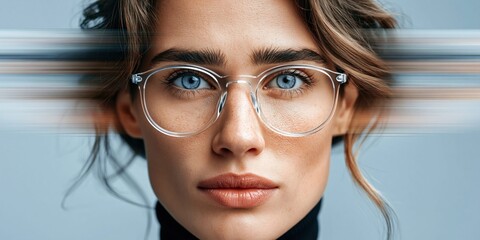 Fototapeta premium Intriguing gaze beauty fashion portrait contemporary art