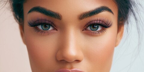 Fototapeta premium Dramatic eyes intense gaze captivating beauty portrait