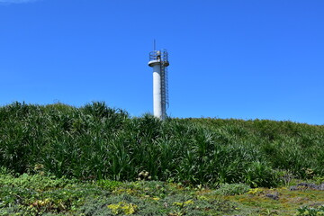 Obraz premium 沖縄県 黒島の黒島灯台