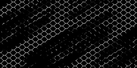 Grunge Metal Mesh net bacground Fence Background With Distressed Diamond Pattern And High Contrast Texture © kaira