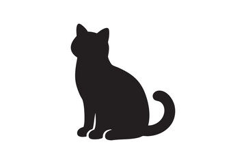 Sitting Cat Silhouette Vector Icon © StockMaster