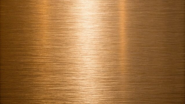 brushed bronze metal texture full frame background with linear grain