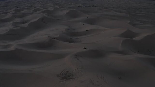 Dune Buggies on Algodones Sand Dunes Wilderness Area California Drone 