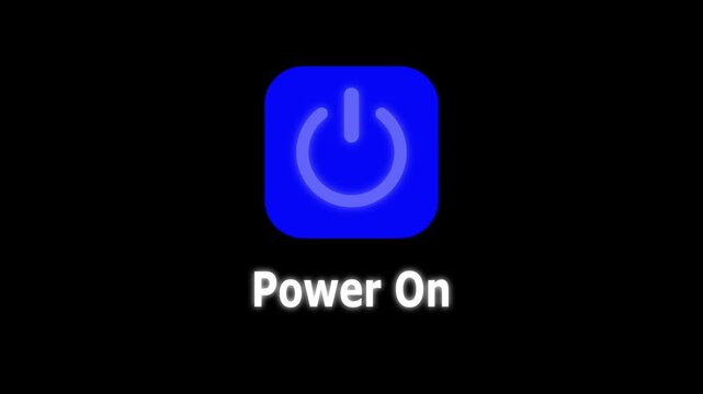 A vibrant blue power on button icon with a glowing symbol representing the ability to instantly activate and start up any device or system.