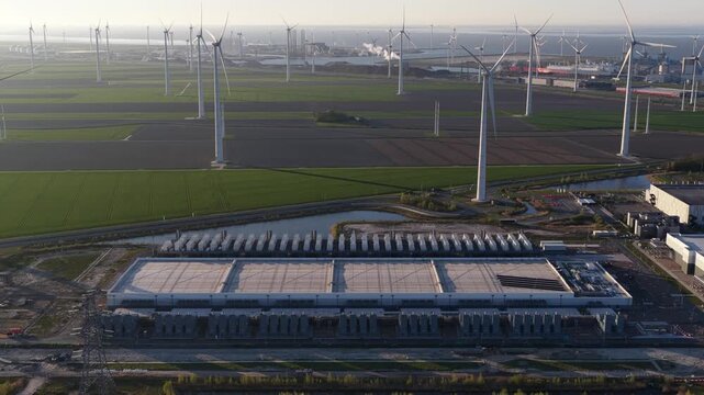 Aerial View of Hyperscale Computing Data Center