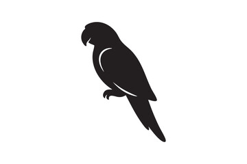 Fototapeta premium Parrot Silhouette Vector Icon