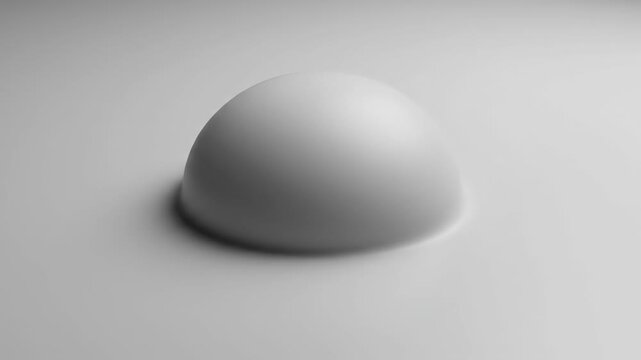 A spherical shape on a gray surface with soft shadows