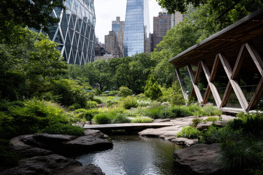compelling juxtaposition of nature and technology emphasizing contrasts between organic landscapes and urban