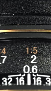 Lens operation. Changing the focal length. Filmed on a high-speed camera at 1000 fps. High quality FullHD footage